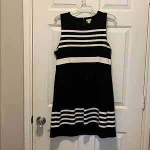 J crew black and white dress